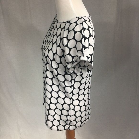 Worthington size Medium black white polka dots short sleeved shell top - Picture 2 of 6